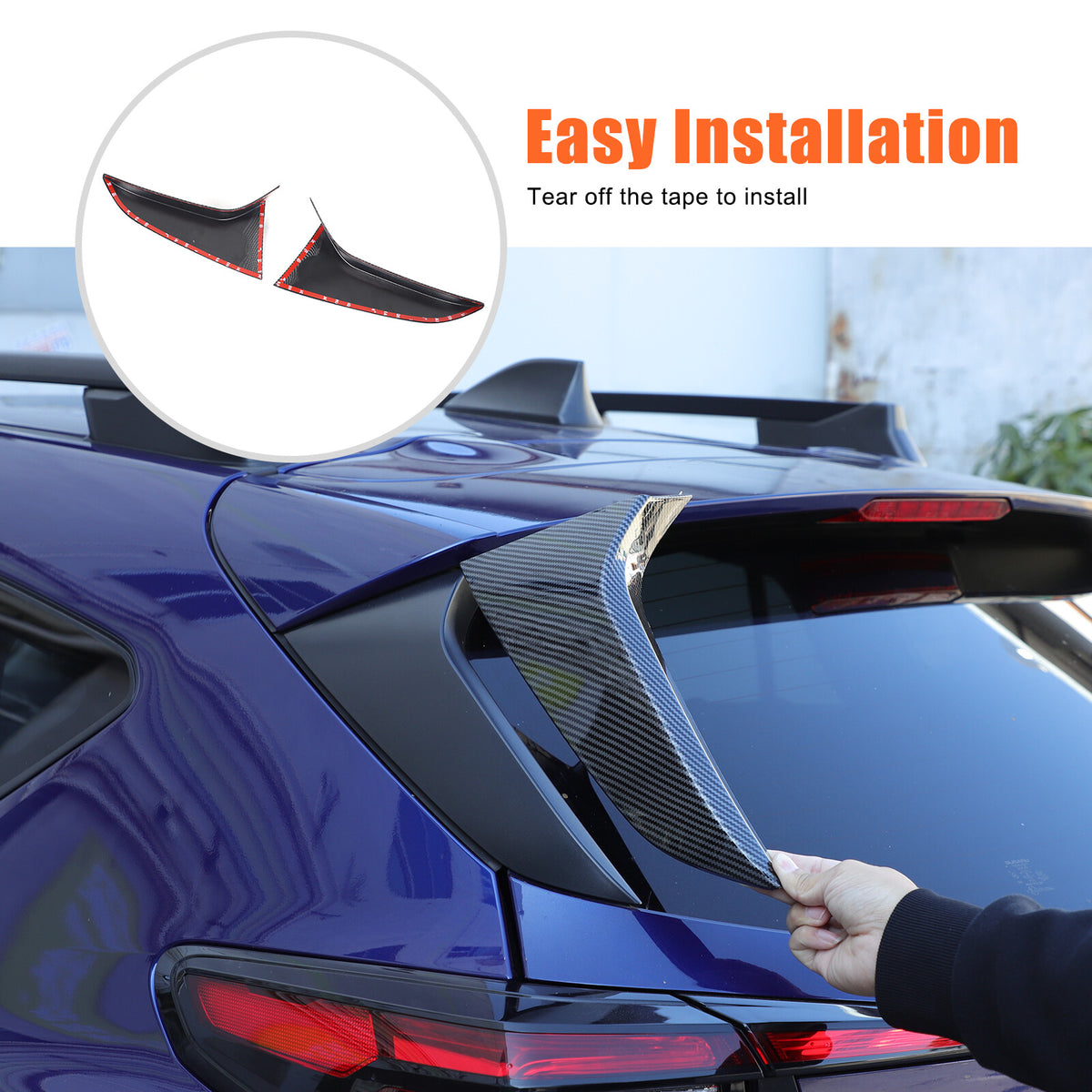 ABS Carbon Fiber Rear Window Sill C Pillar Trim For Subaru Crosstrek GU 2024 15