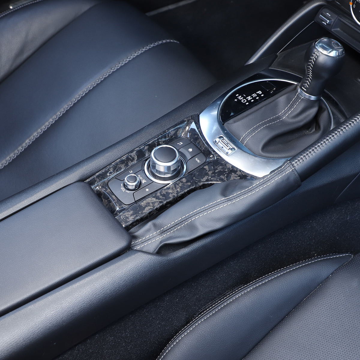 Forged Real Carbon Fiber Multimedia Panel Trim Cover For Mazda MX-5 2016+ 8