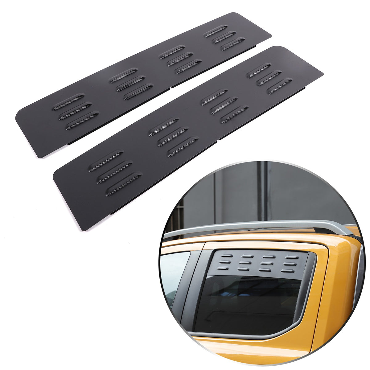 Aluminum Rear Door Window Louver Air Vent Panel Trim For Ford Ranger T9 2023+ 6
