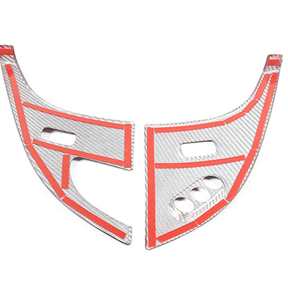 Red Real Carbon Fiber Interior Door Lock Panel Trim For Corvette C6 2005-2013 11