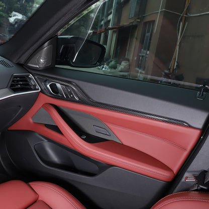Real Carbon Fiber Interior Door Panel Trim For BMW 4 Series G26 430i 440i 22-24 8