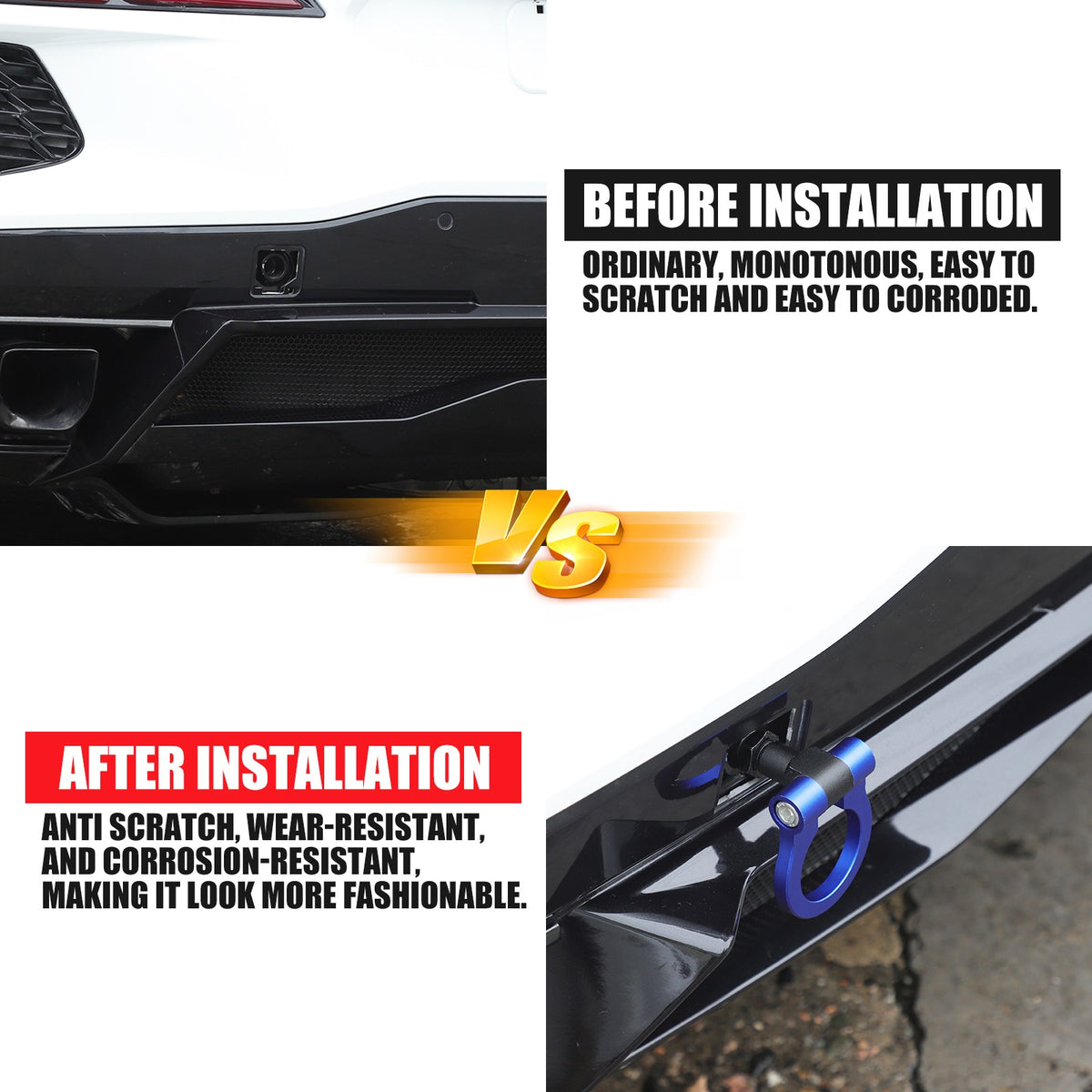 Aluminum Alloy Exterior Hood Engine License Plate Trim For Corvette C8 2020+ US - Variants 1-5 18