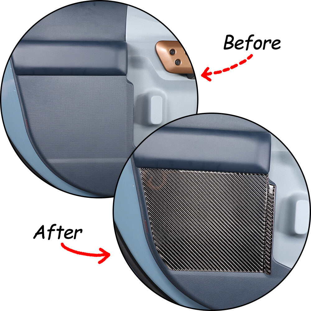 Soft Carbon Fiber Inner Door Anti-Kick Panel Cover Trim For Ford Maverick 2022+ 7