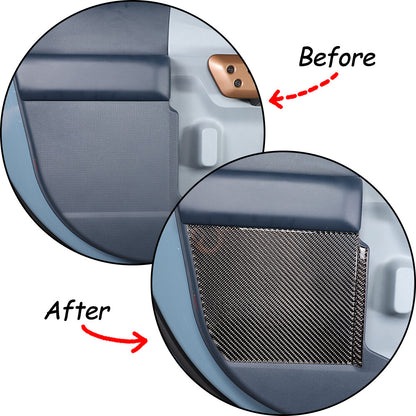 Soft Carbon Fiber Inner Door Anti-Kick Panel Cover Trim For Ford Maverick 2022+ 7