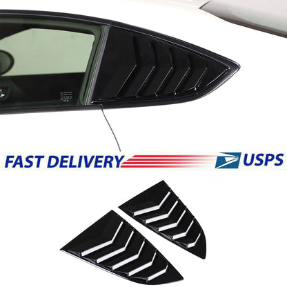 Black Rear Window Louvers Shutters Cover Trim For Toyota 86/Subaru BRZ 2022 1