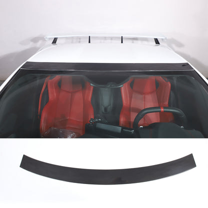 Real Dry Carbon fiber Upper Outer Moulding Trim Top Windshield For Corvette C8 2