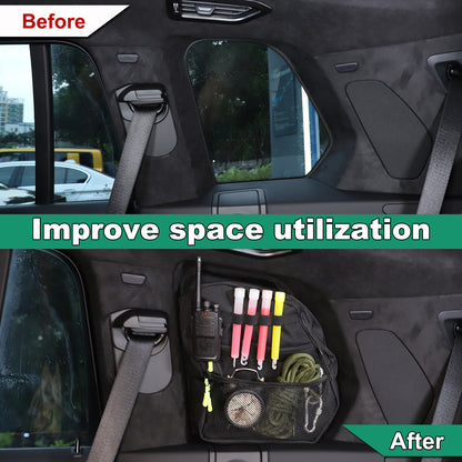 Black Rear Trunk Side Storage Bag Pockets Organizer For BMW X7 G07 2019-23 18