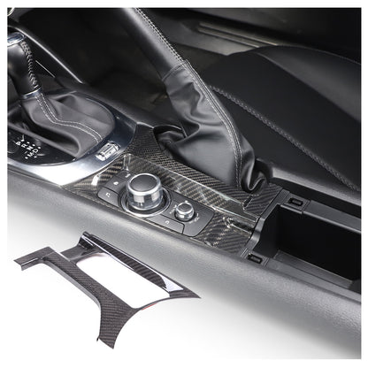 Real Carbon fiber Center Multimedia Panel Cover Trim For Mazda MX-5 2016-23 US 1
