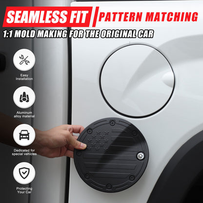 US Flag Alloy Fuel Tank Anti-Theft Lock Cover Gas Cap For Toyota Tundra 22+ US 10