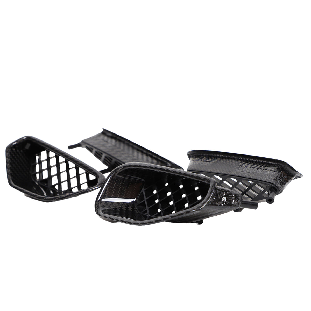 Real Dry Carbon Fiber Side Air Outlet Fender Trim For Corvette C6 ZR1 2009-2013 4