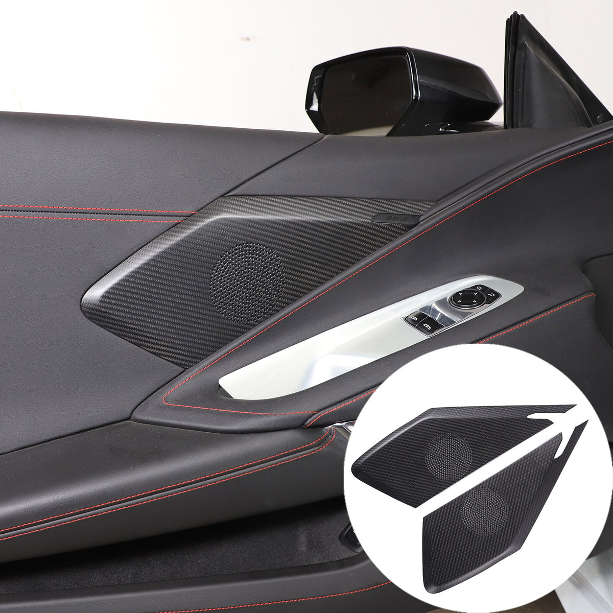 Matte Real Carbon Fiber Interior Exterior Trim Cover For Corvette C8 2020-25 110