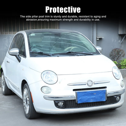 Real Carbon Fiber Front Fog Light Frame Trim For Fiat 500 312 2011-2015 15