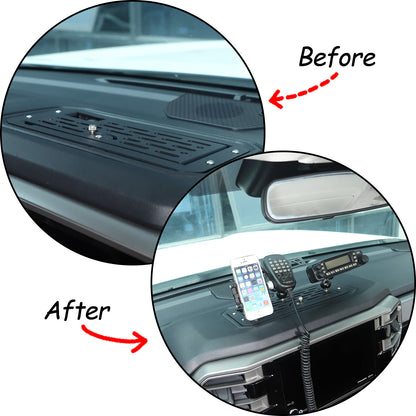 Dashboard mobile phone bracket Holder storage box Tray For Toyota Tundra 2022-26 11