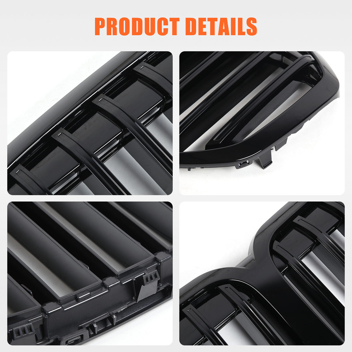 Glossy Black Car Front Bumper Line Kidney Grille Grill For BMW X7 G07 2023-2024 20