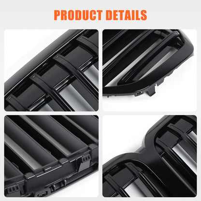 Glossy Black Car Front Bumper Line Kidney Grille Grill For BMW X7 G07 2023-2024 20