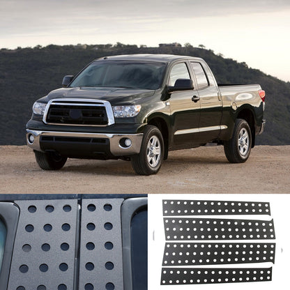 Black Aluminum Alloy Window Center Pillar Trim Panel For Toyota Tundra 2007-21 4