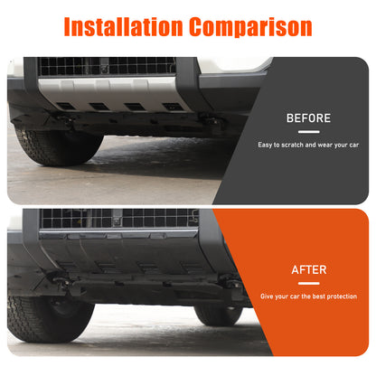 Glossy Black Front Bumper Guard Plate Trim For Land Cruiser LC250 2024-2025 US 4