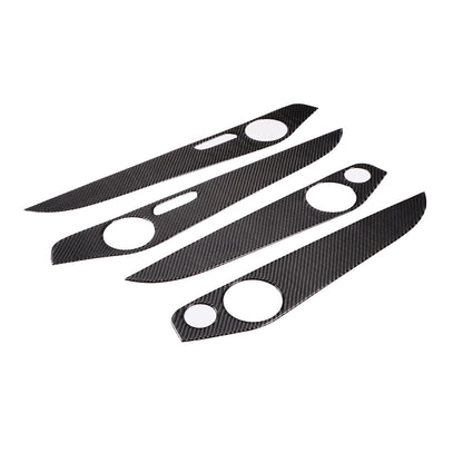 Real Carbon Fiber Interior Door Panel Trim For Benz C GLC Class W205 2014-20 9