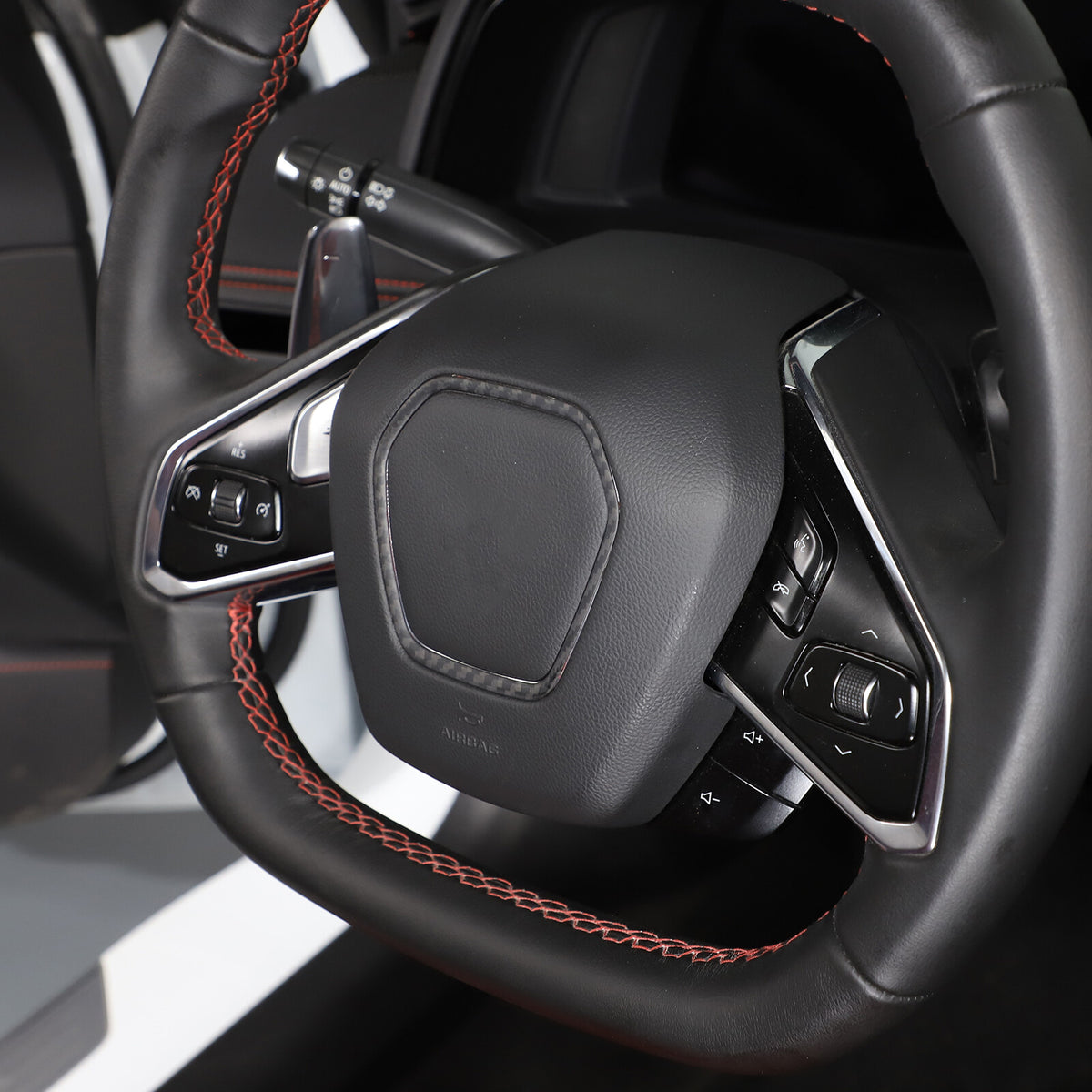 Matte Real Dry Carbon Fiber Interior Decor Trim Cover For Corvette C8 2020+ 59