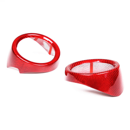 For Alfa Romeo Stelvio 17+ Red Real Carbon fiber Side Air Vent Outlet Cover Trim 7