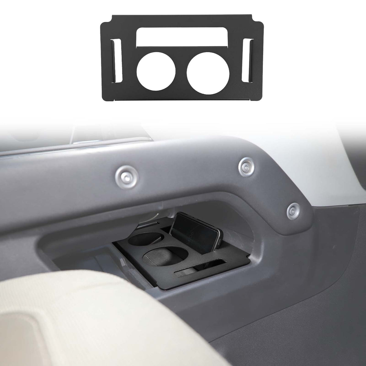 Alloy Lower Centre Console Cup holder Box For Land Rover Defender L663 20-24 US 6