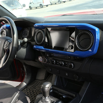 Blue ABS Dashboard Decoration U Shape Trim For Toyota Tacoma 2016-2023 US 10