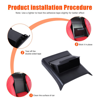 Center Conosle Back Storage Box Trim Cover For Jaguar F-TYPE Coupe 2013-24 US 4