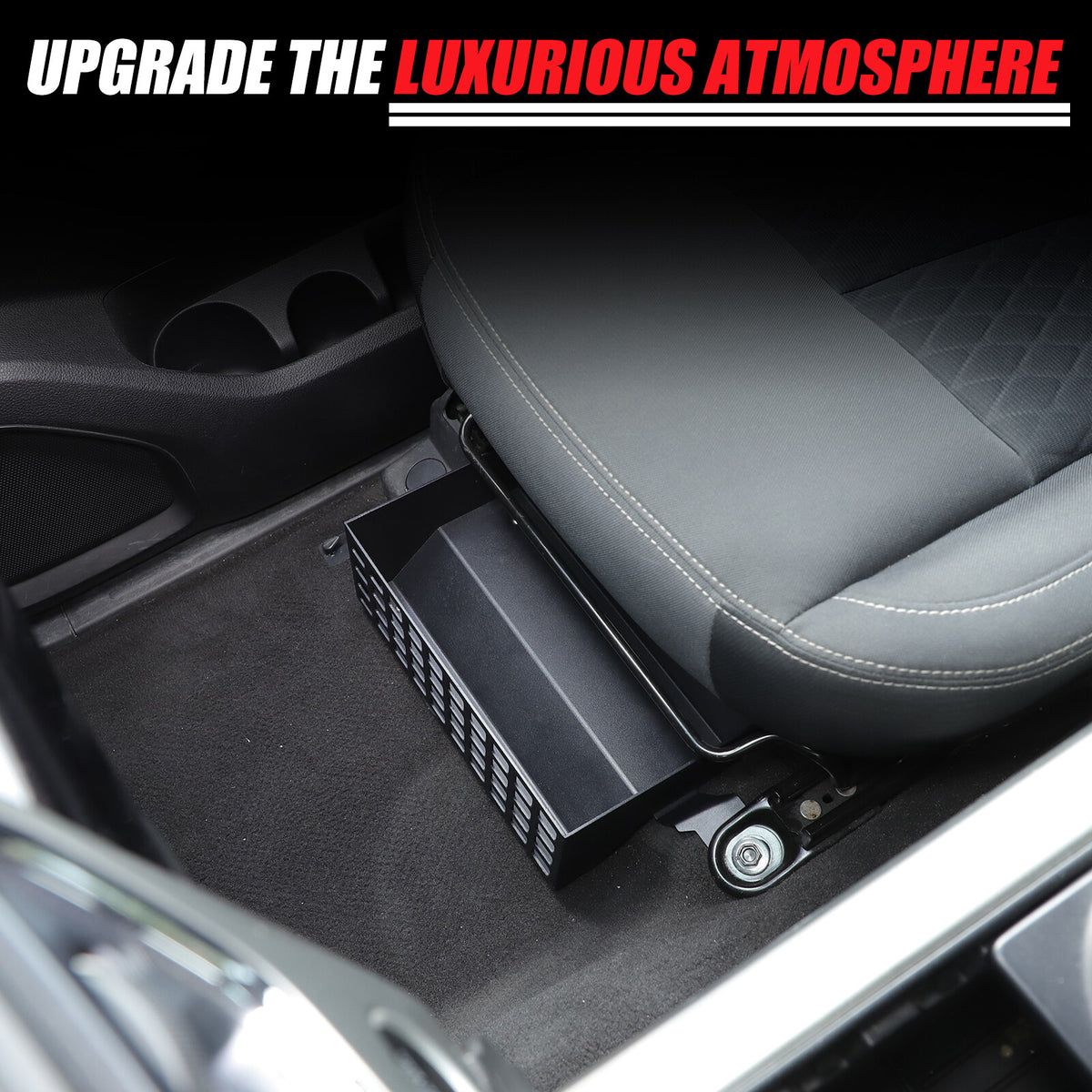 Aluminum Under Passenger Seat Storage Basket For Nissan Titan H61 2016-2023 19