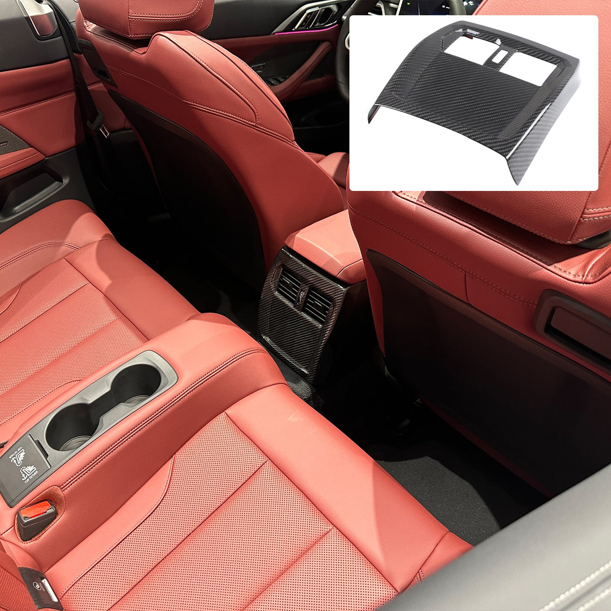 Real Carbon Fiber Rear Air Vent Trim For BMW 4 Series 430i G22 G26 2020-24 8