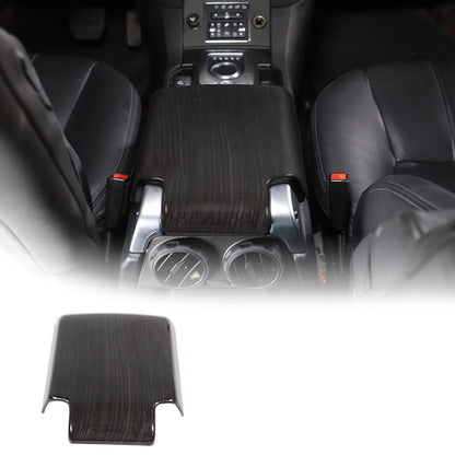 Black Wood Grain Center Console Armrest Box Cover For LR Discovery 3/4 04-16 1