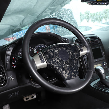Forged Real Carbon fiber Center Steering wheel trim cover For Corvette C6 05-13 10