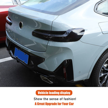 Smoked Black Rear Tail Light Guard Cover Trim Bezels For BMW X4 X4M G02 F98 19+ 10