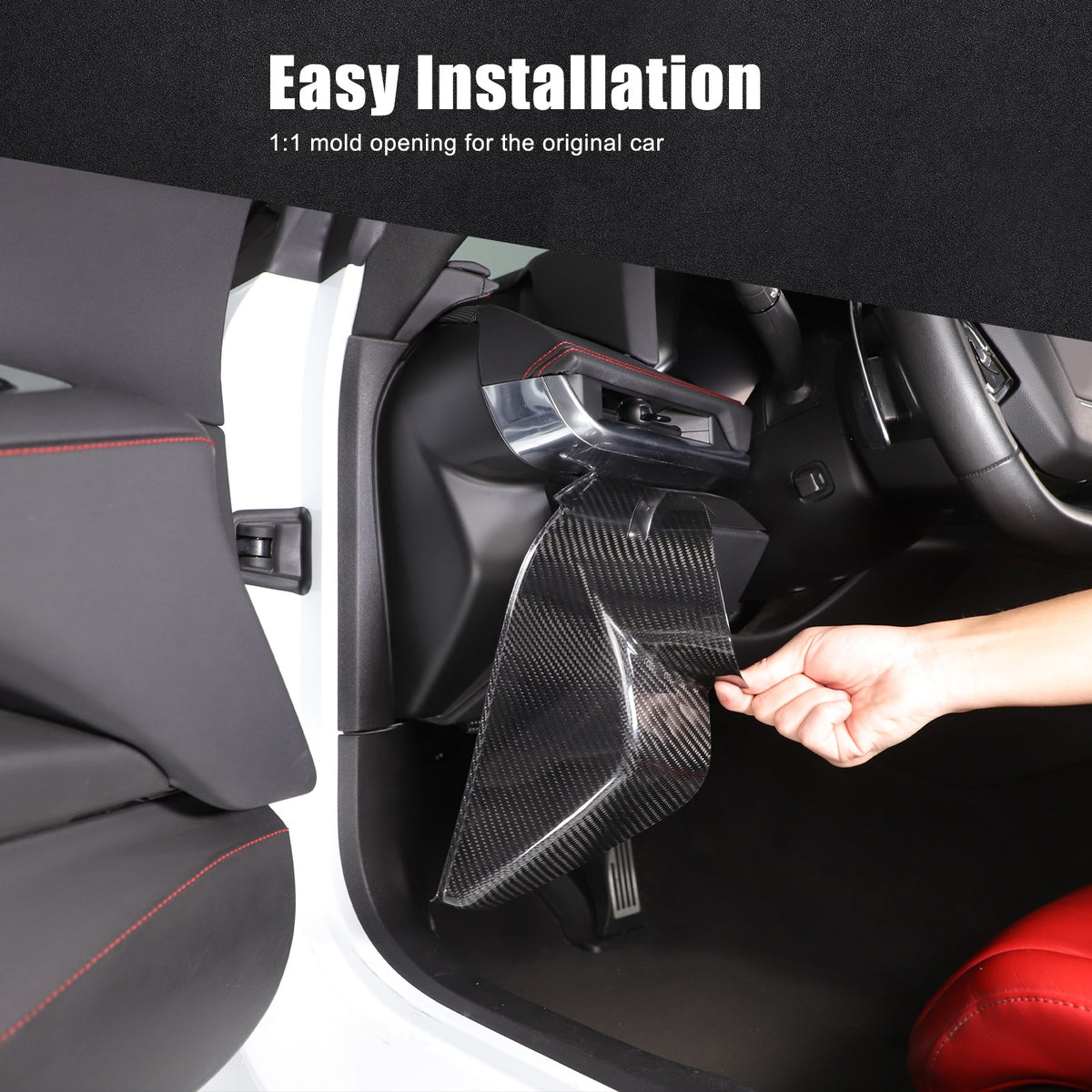 Real Carbon Fiber Interior Door Pillar Trim Cover For Corvette C8 2020+ 9