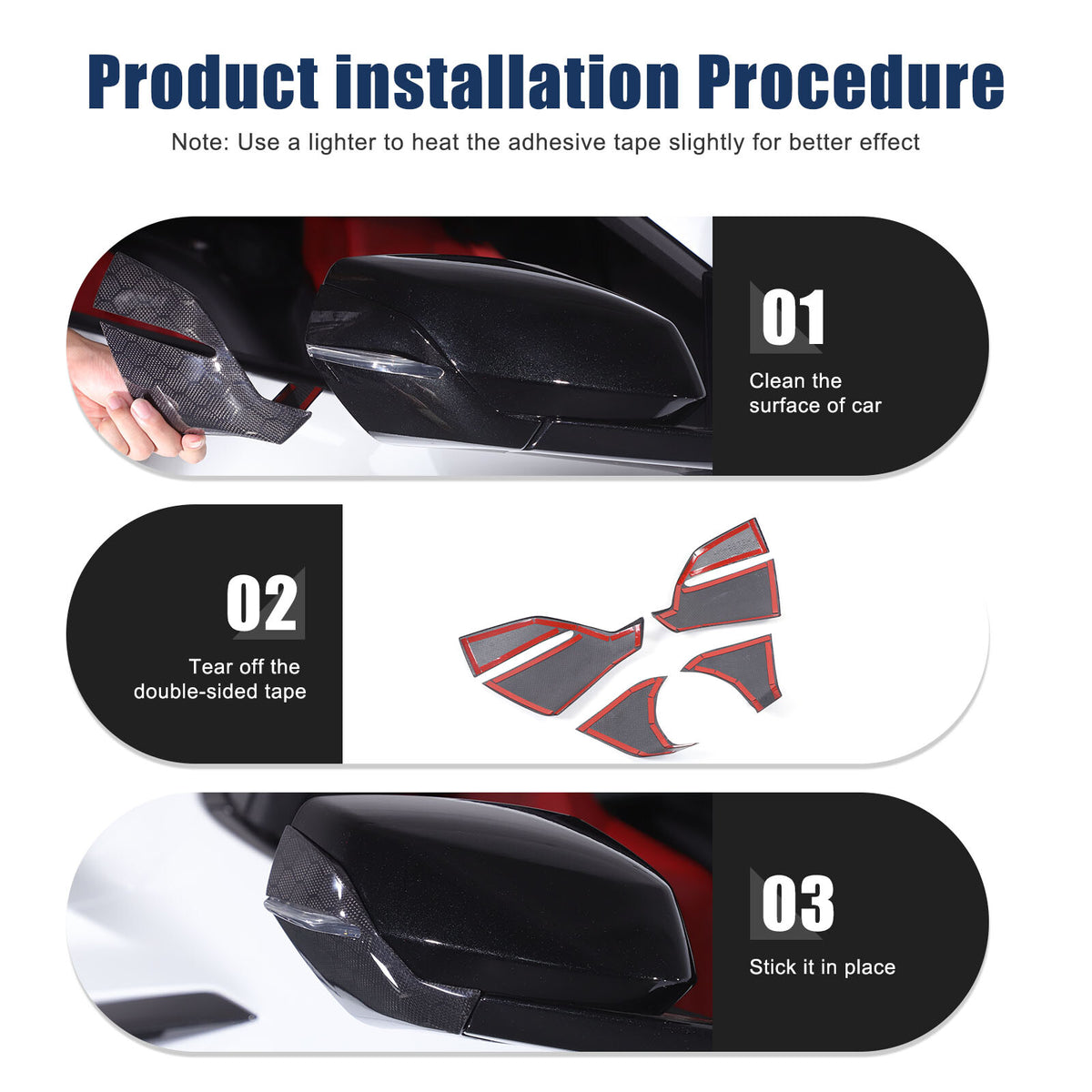Honeycomb Carbon Fiber Rearview Mirror Base Cover Trim For Corvette C8 2020-2026 11