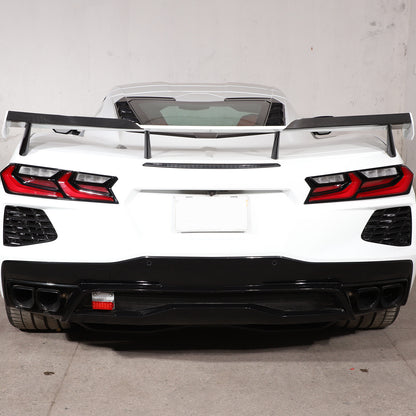 For 2020-26 Corvette C8 Carbon Fiber High Wing Spoiler Add-On Wickers Bill 3