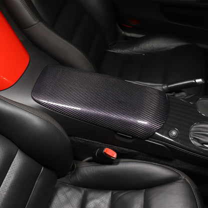 Real Carbon Fiber Center Console Armrest Box Cover Trim For Corvette C6 2005-13 8