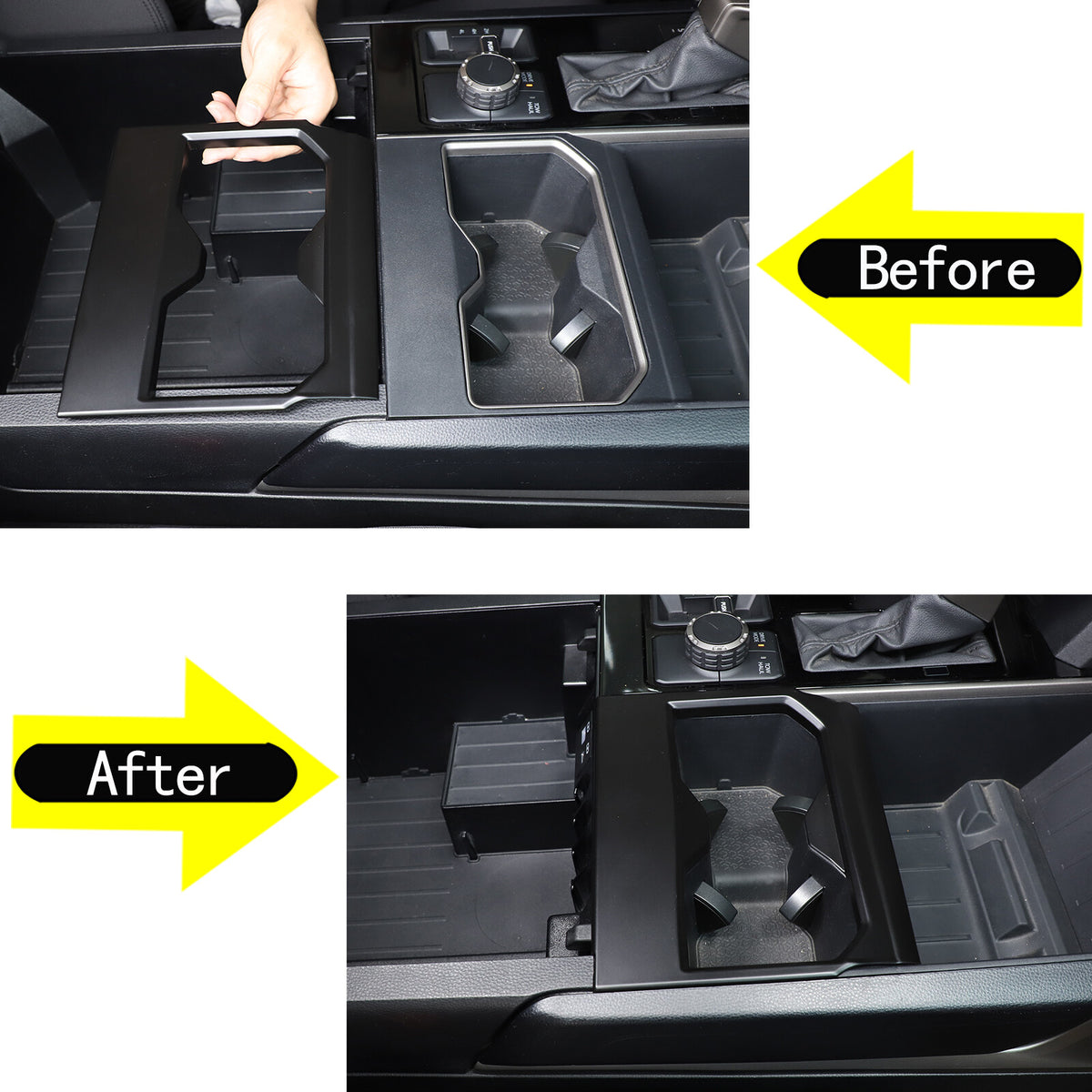 Matte Black ABS Interior Decoration Cover Trim Kit For Toyota Tundra 2022-26 US - Variants 16-20 18