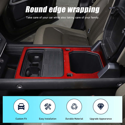 Real Carbon Fiber Console Water Cup Panel Trim For LR Defender L663 110 2020-23 4