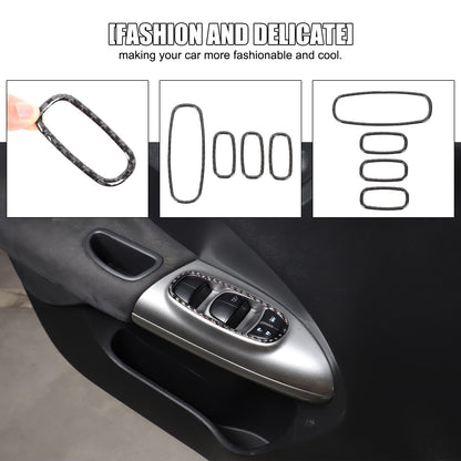 Soft Carbon Fiber Interior Center Console trim Sticker For Nissan Juke 2011-2019 133