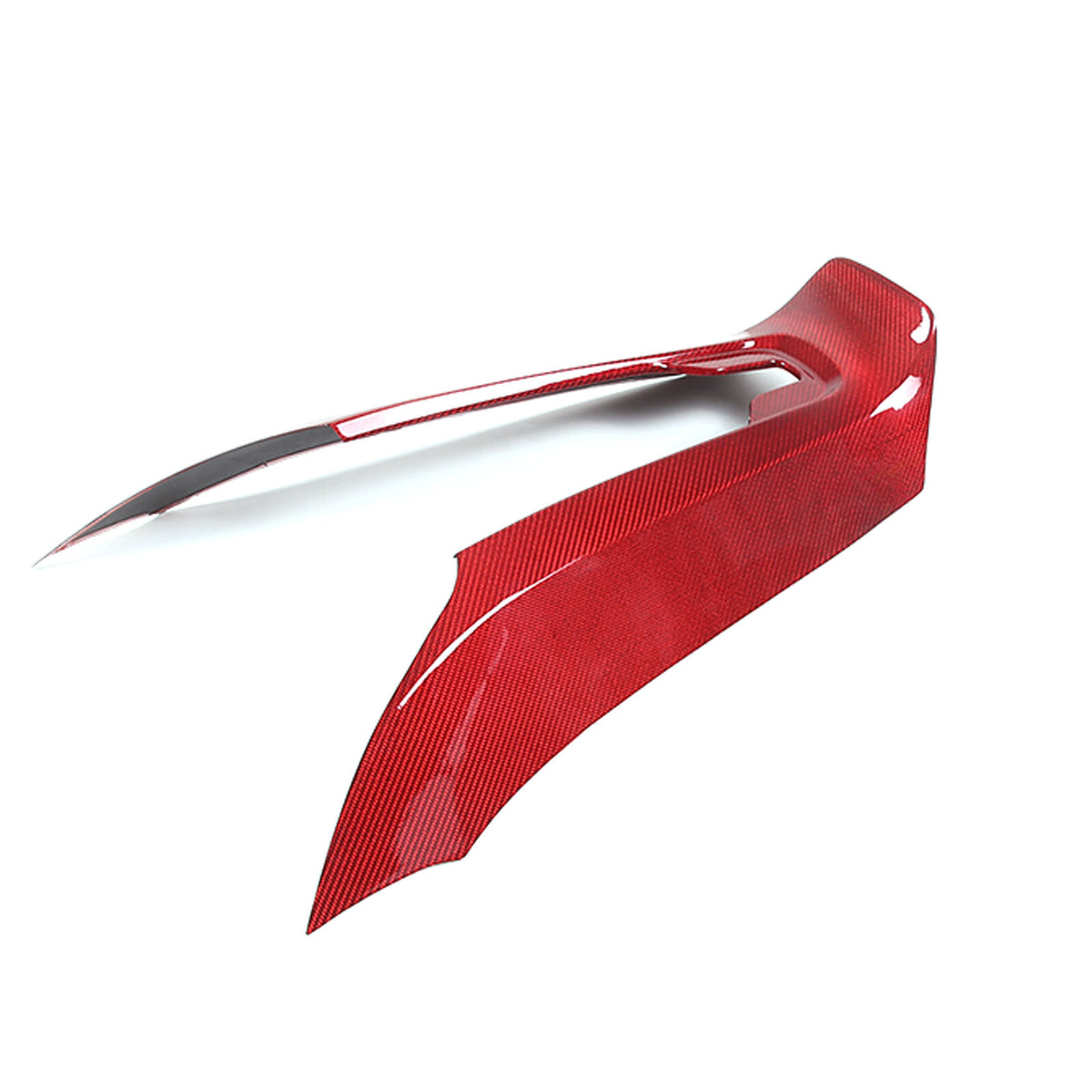 Red Real Carbon Fiber Waterfall Console Wireless Charger Trim For Corvette C8 US 9