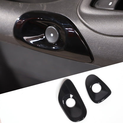 Glossy Black ABS Window Lift Button Trim Frame Cover Set For Corvette C6 2005-13 2