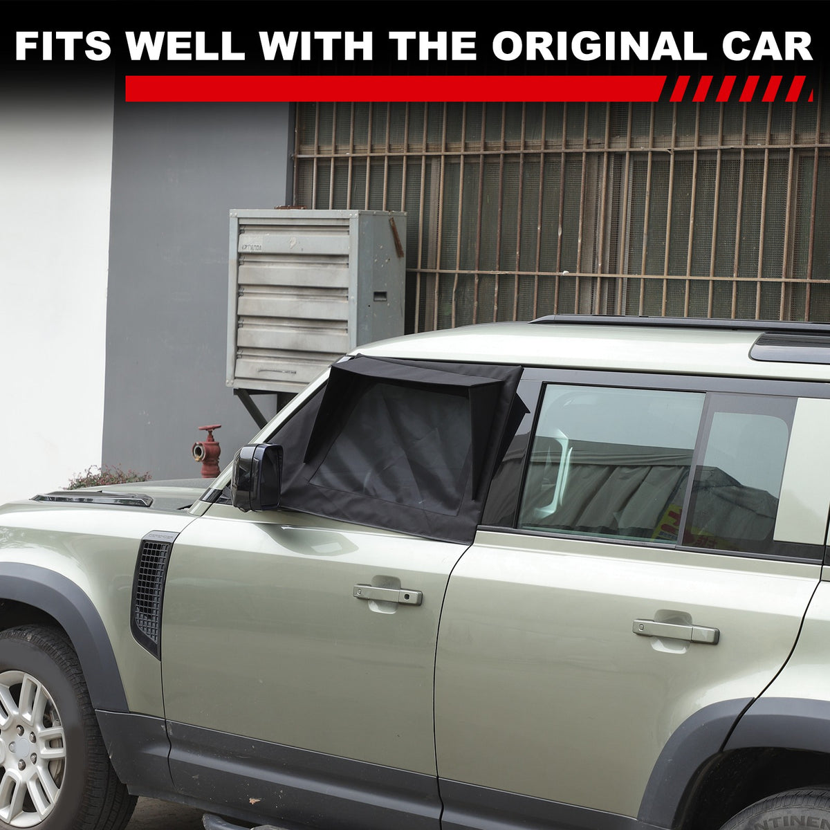 Block Shades Front Car Door Window Cover Sun Protection For LR Defender 2020+ US 8