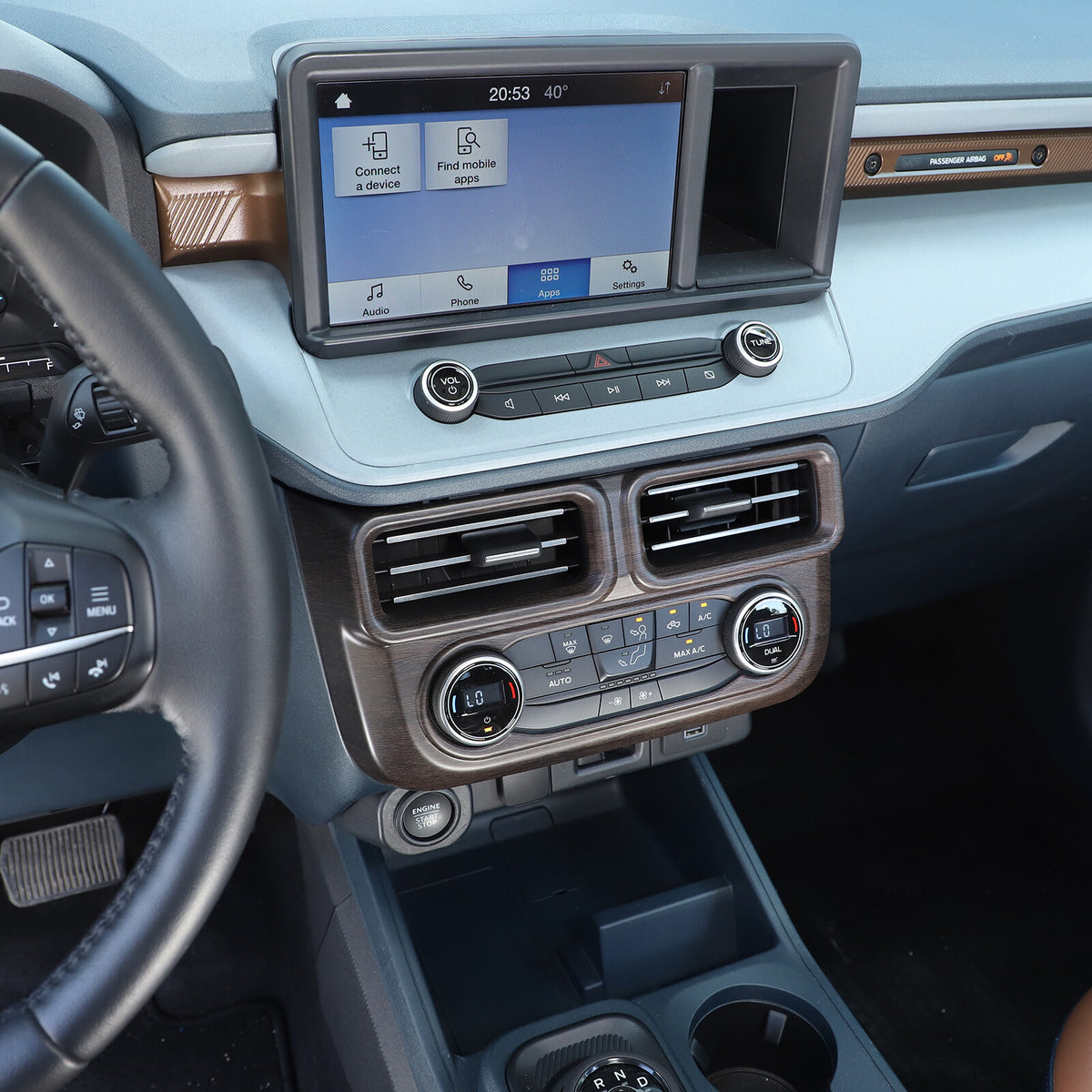 Oak Wood Grain Interior Decor Trim Cover Set Kit Fits Ford Maverick 2022-2024 45