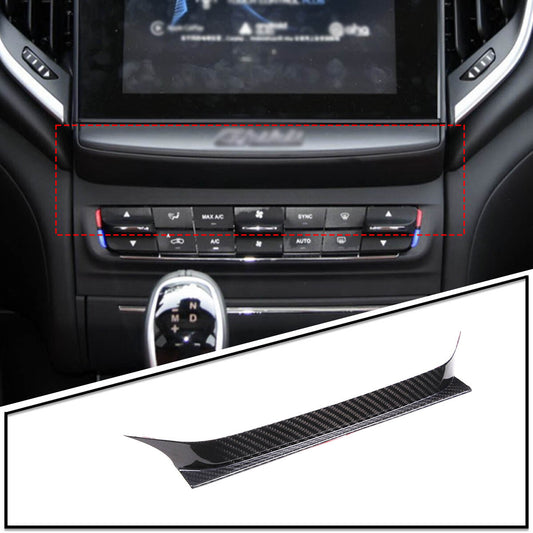 Carbon Fiber Air Condition Switch Panel Upper Trim For Maserati Ghibli 2014-15 1