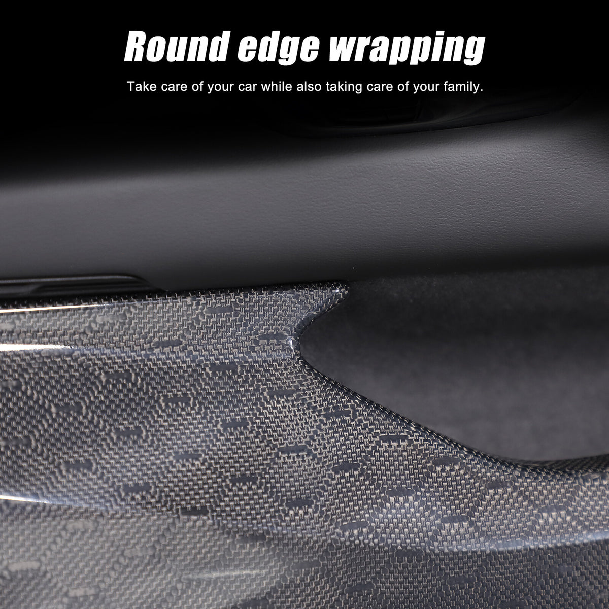 Honeycomb Real Carbon Fiber Door Anti-Kick Panel Trim For Corvette C8 2020+ 23