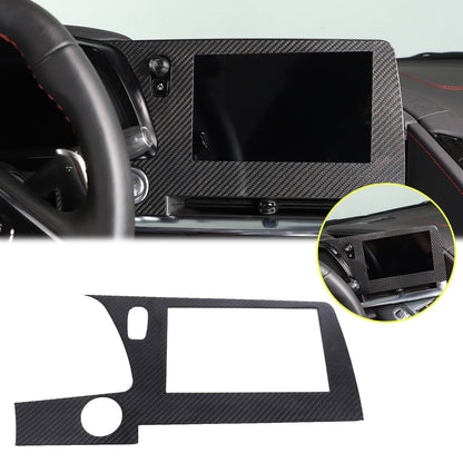 Real Carbon Fiber Dashboard Navigation Srceen Trim For Corvette C8 2020-25 US 5