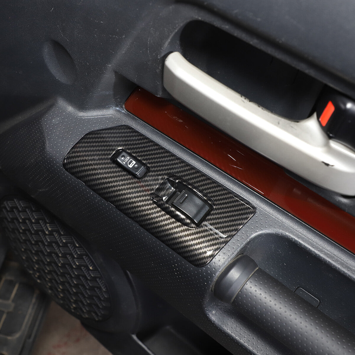 ABS Carbon Fiber Full Interior Center Decoration Trim Kit For FJ Cruiser 2007-21 - Styles 1-5 32