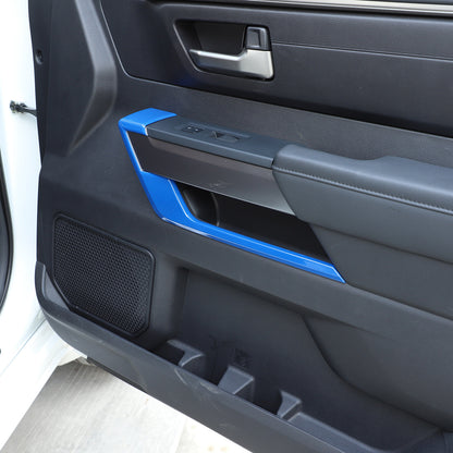 Blue ABS Interior Door Panel Strip Trim Cover For Toyota Tundra/Sequoia 2022-26 11