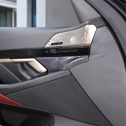Real Carbon Fiber Interior Door Handle Panel Cover Trim For BMW 5 Series G60 24+ 17