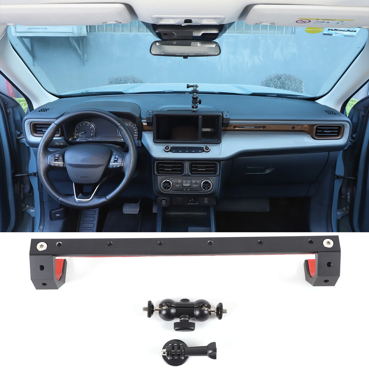 Navigation Screen Rear Expansion Platform W Camera Mount For Ford Maverick 2022+ 6
